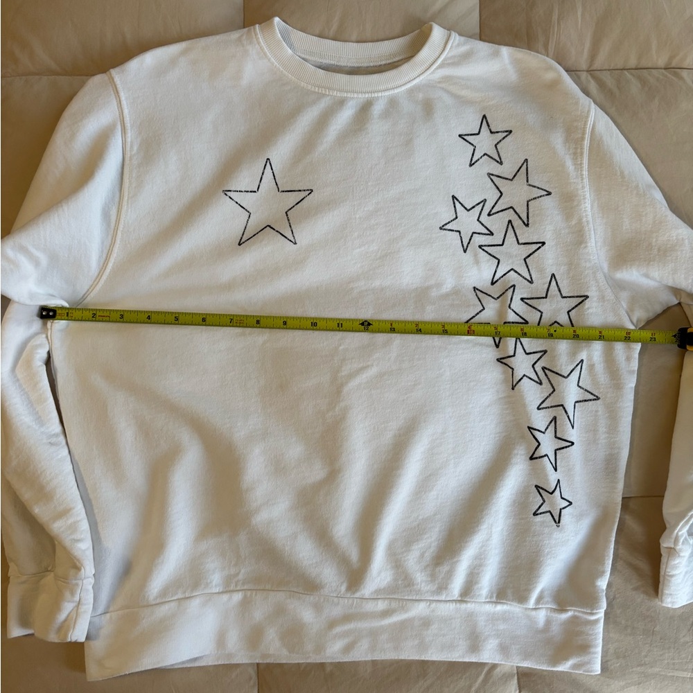 NWOT Prince Peter White Star Sweatshirt - Picture 3 of 8